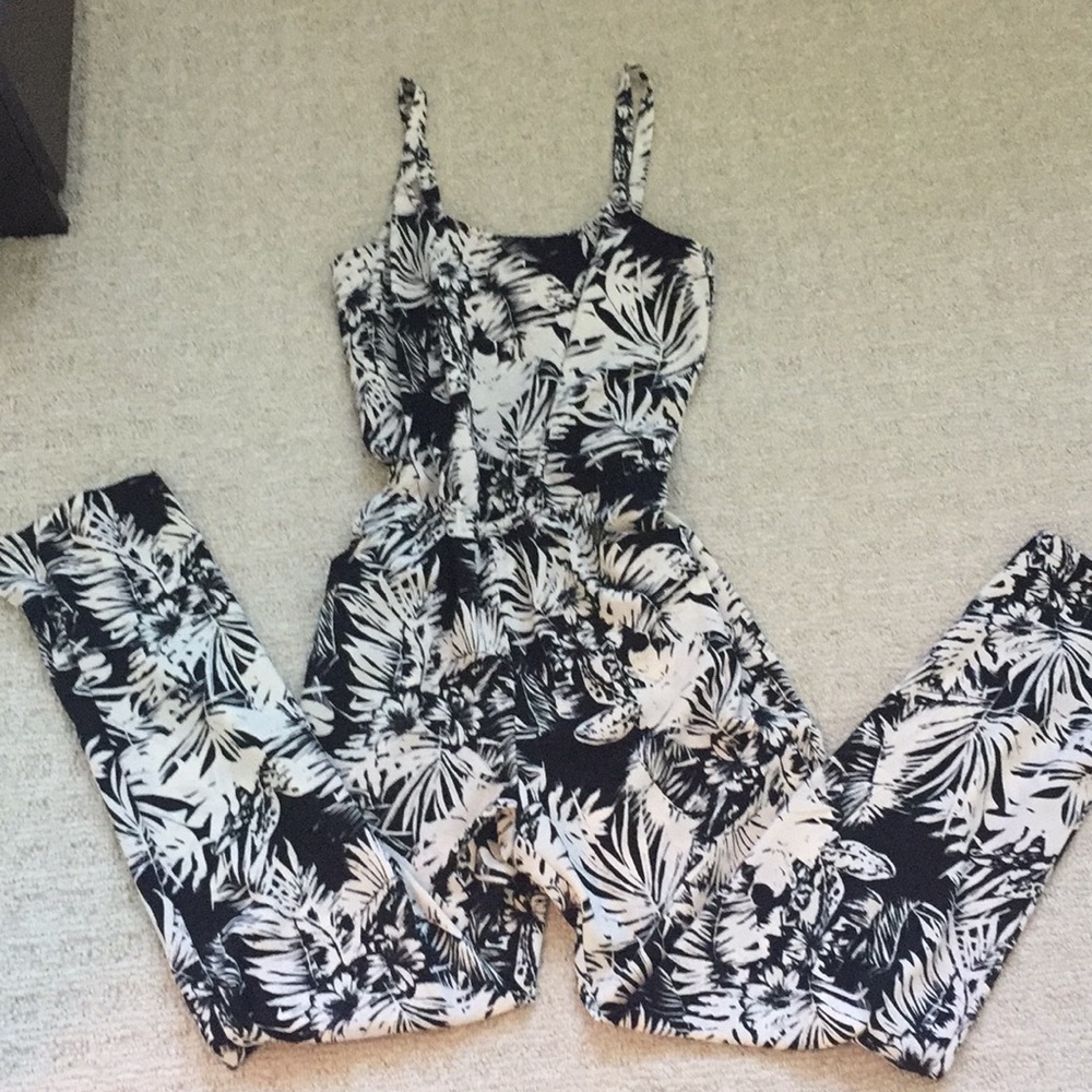 Sold -Black and white jumpsuit
